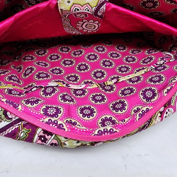 Vera Bradley Travel Messenger Bag Very Berry Paisley Adjustable Strap Pockets - Picture 12 of 12